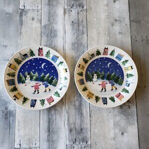 Nikko Winter Wonderland - Deb Mores (set of 2) Dinner Plate - Christmas